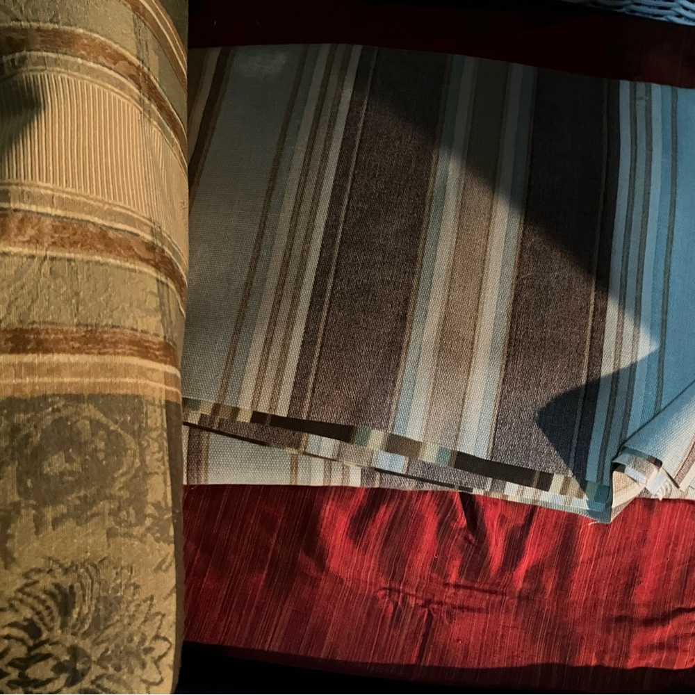 Striped Brown and Cream Fabric